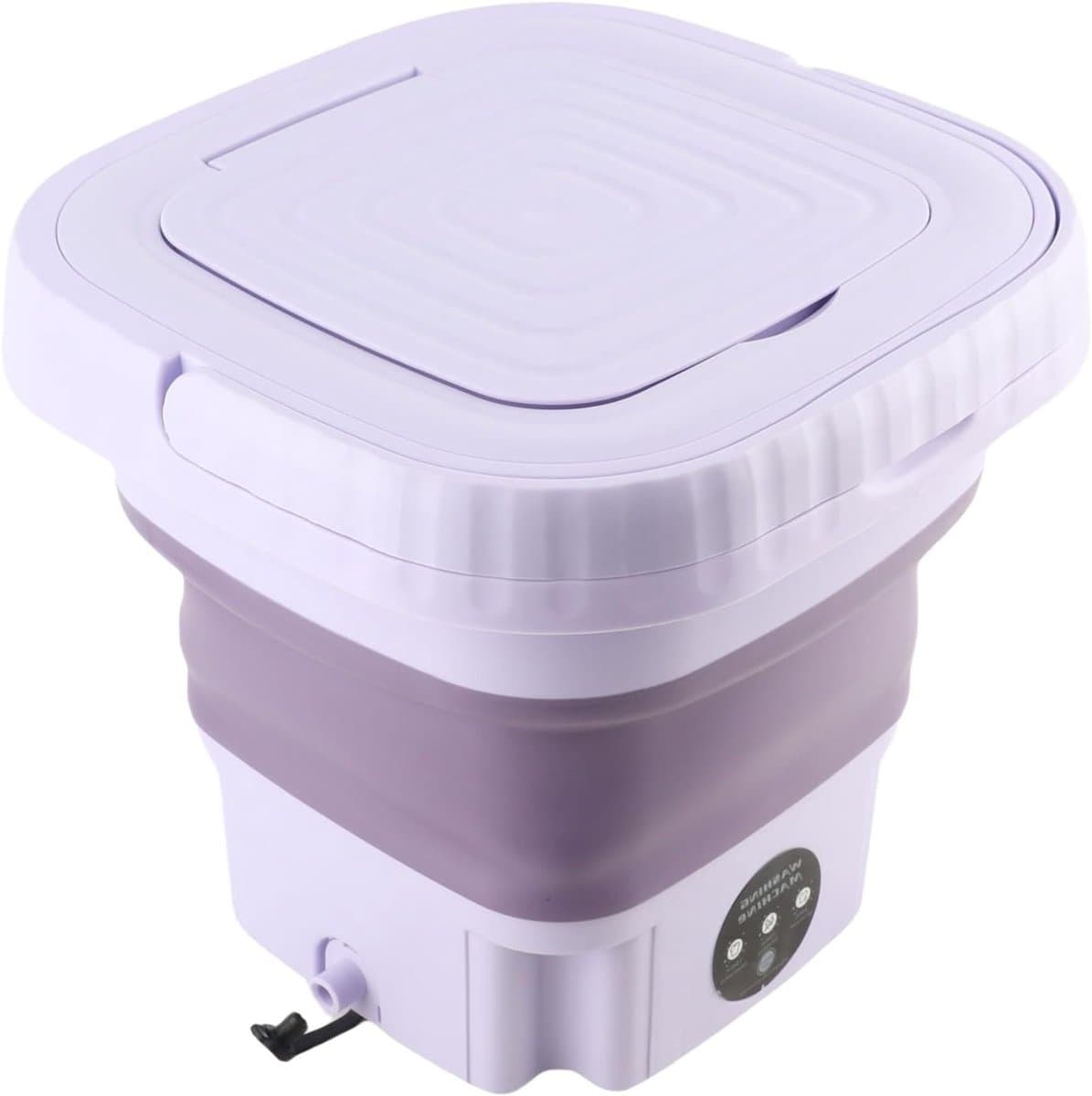 Vouwbare Mini Wasmachine, Automatisch, 11 Liter, Ideaal voor Studentenwoningen en Huishoudens, Inclusief Afvoerslang en Duurzaam ABS Materiaal — afbeelding 1