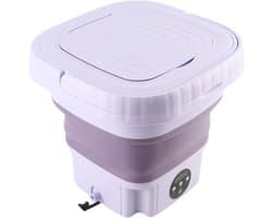 Vouwbare Mini Wasmachine, Automatisch, 11 Liter, Ideaal voor Studentenwoningen en Huishoudens, Inclusief Afvoerslang en Duurzaam ABS Materiaal