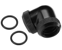 90 Graden Waterkoeling Bocht, 14mm OD G1/4 DIY Twist Elbow Connector voor Hard Tube Waterkoeling (Zwart) - Perfect voor PC Koeling en Gaming Systemen