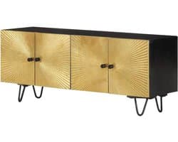Tv-meubel mangohout - Tv-kast opbergruimte - Woonkamer organiseren - Massief hout natuurlijke nerf - 110 x 30 x 45 cm
