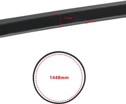 Dailygoods- Aandrijfriem Rubberen - Binnenomtrek 1448 mm - Breedte 17 mm - Dikte 11 mm - Compatibel met Countax - Geschikt voor motor tot 42 inch - Tuinmachine Riem — thumbnail 4