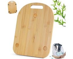 Keukenmachine Glijplank - Accessoire Bamboe - Apparaat Verplaatsen - Met Wielen - 36 x 28 cm - Natuurlijk Bamboe