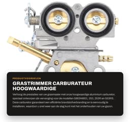Dailygoods- Carburateur Vervanging - Aluminium - Carburateur Onderdelen - Hoogwaardige Maaimachine Accessoire - Verbeterde Brandstofefficiëntie - Eenvoudig te Installeren - Maaier — thumbnail 1