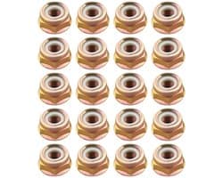 Dailygoods- Moer 20 Stuks - Linkerhand Draad M10x1.25 - Vervangingen - Metaal - Slijtvast - Corrosiebestendig - Afmetingen 22x11 mm - Draadmoer
