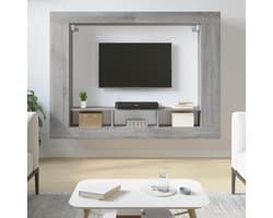Tv-kast Hout - Tv-meubel Wandmontage - Opbergen Elektronica - Ruimtebesparend Design - 152 cm Breed - Grijs Sonoma