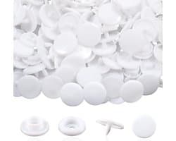 Sew-free Snap Buttons 12mm Wit - 200 Sets voor DIY Scrapbooking, Creatieve Projecten en Handwerk