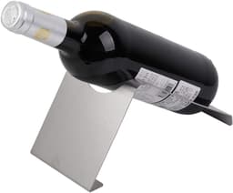 Minimalistische RVS Wijnfleshouder voor Aanrecht, Geschikt voor 1 Fles, Compact en Stijlvol Design — thumbnail 2