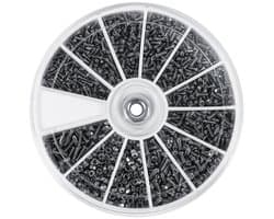 Set van Miniatuur Schroeven en Moeren voor Horloges, Brillen en Elektronica - RVS, Volledige Draad, M1 M1.2 M1.4 M1.6, Geschikt voor Precisiewerk en Hobbyprojecten