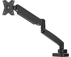 Monitor Arm Docking Station - Verstelbare Monitorstandaard - Productiviteit Verhogend - Geïntegreerde 6-in-1 Dock - Tot 32 inch - Zwart