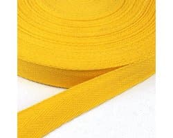 Katoenen Biasband van 10 m voor Versteviging, Naaiwerk en Creatieve Projecten in Geel