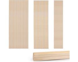 150 Stuks Houten Sticks 12" Vierkant, Natuurlijke Onbewerkte Planken voor DIY Decoratie en Ambachten, Beschikbaar in 3 Maten 2, 3 en 4 cm