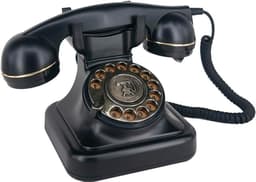 Roterende Telefoon - Vaste Telefoon Draaischijf - Thuisgebruik Bureau - Klassieke Metalen Afwerking - 15 x 15 x 16 cm — thumbnail 1