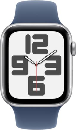 Apple Watch SE 2024 GPS + Cellular 44mm Silver Aluminium Case with Denim Sport Band - S/M — thumbnail 2