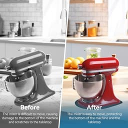 Keukenmachine Onderlegger - Mixer Accessoire - Apparaten Verplaatsen - Krasvrij Werkblad - 34 x 21cm - Zwart — thumbnail 4