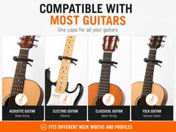 Premium Capo voor Gitaar met 10 Plectrums - Kapo Accessoires voor Akoestische Gitaar — thumbnail 3