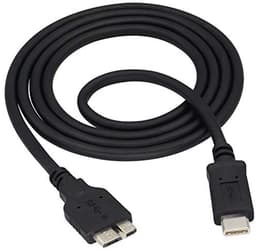 Type-C naar Micro-B kabel 5Gbps - Mobiele Harde Schijf Datakabel 1M Zwart — thumbnail 1