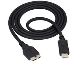 Type-C naar Micro-B kabel 5Gbps - Mobiele Harde Schijf Datakabel 1M Zwart