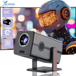Xnano Mini beamer - Thuisbioscoop- Android 13 -smart projector - native Full HD 1080p - 4K ondersteuning - WiFi 6 - Bluetooth 5.2 - autofocus - auto keystone - Draagbaar en Draadloos met accu - Zwart — thumbnail 3