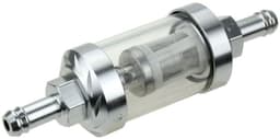 Universeel brandstoffilter geschikt voor motorfietsen, CNC-gefreesd geschikt vooralen filterelement, verwijderbaar, transparant glas, zilverkleurig. — thumbnail 1