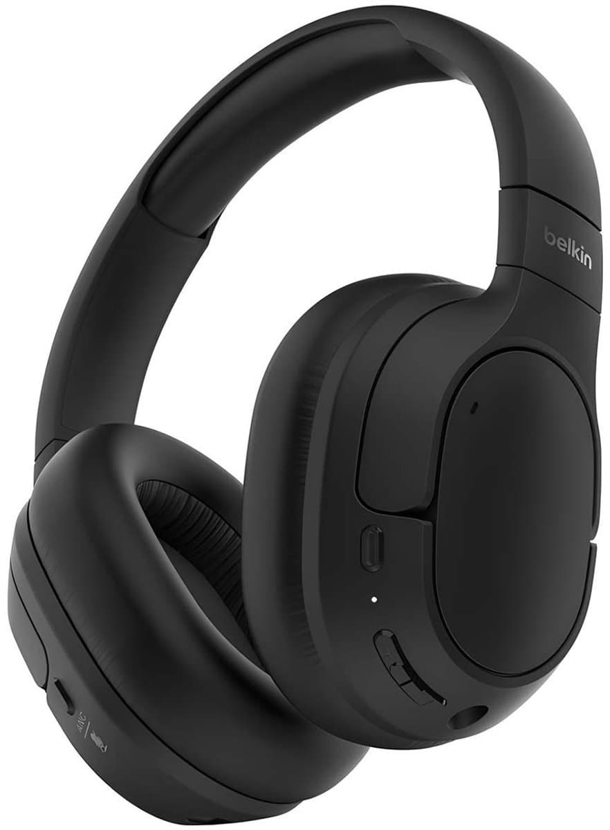 Belkin, Bluetooth Koptelefoon met ANC Ruisonderdrukking en Verstelbare CloudCushion, Zwart — afbeelding 1