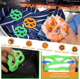 Set van 6 Herbruikbare en Wasbare Haarvangers voor de Wasmachine, Mini Haarverwijderaar en Silicone Accessoires voor Efficiënte Haarverzameling — thumbnail 3