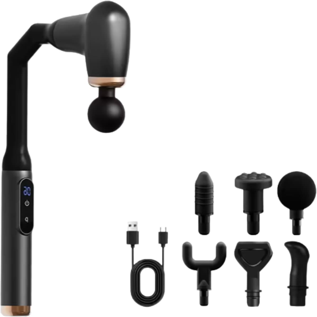 Massage Gun – Massage Pistool – Spiermassage Apparaat – Rug & Nek – Inclusief Opzetstukken — afbeelding 1