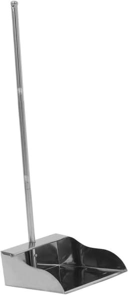 Roestvrijstalen Stoffer - Grote Bak - Buiten Reinigen - Ergonomisch Ontwerp - 70 cm Lengte - Zilver — thumbnail 1