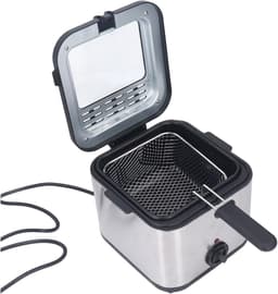Elektrische Friteuse 2,5 L 1000 W, Roestvrijstalen Friteuse voor Gezinsgebruik, Instelbare Temperatuur, Gemakkelijk Schoon Te Maken (-3113240005111) — thumbnail 4