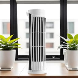 Torenventilator Slaapkamer - Bladloze Ventilator - Stille Koeling - Geoptimaliseerd Luchtpad - 27 cm Hoog - Wit — thumbnail 5