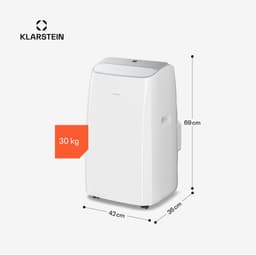 Klarstein Grandbreeze mobiele airco - 4.1 kWh, 3-in-1: koelen, ontvochtigen & ventileren, app & spraakbesturing, energieklasse A, voor ruimtes tot 65 m², vrijstaand met wielen, inclusief raamkit, wit — thumbnail 3