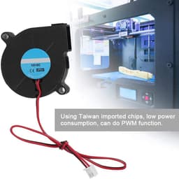 Dailygoods - Dailygoody - 5015 Ventilator - Turbo Fan Blower - Koelventilator voor 3D-printer - Zwart - 12V/24V - Oplossing voor koelproblemen - Geschikt voor 3D-p — thumbnail 2