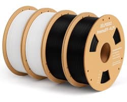 3D Printer Filament - PLA Plus - Model Creëren - Hoge Maatnauwkeurigheid - 2 kg - Zwart Wit