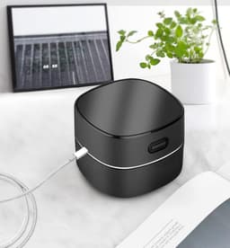Bureaustofzuiger, mini-bureaustofzuiger, energiezuinig, tot 300 minuten batterijduur, draadloos ontwerp, 360° draaibaar, geschikt voor het reinigen van haar, stof en computertoetsenborden (zwart, USB-oplaadbaar). — thumbnail 3