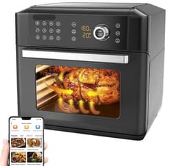 Airfryer oven - Hetelucht Friteuse - Air Fryer - 15L - Grote Inhoud - 12-in-1 - 1700W - App Bediening - 360° Luchtcirculatie - Touch Screen - Turbo Functie — thumbnail 7