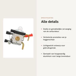 Carburateur Vervanging - Passend Voor Stihl Hs81 Hs81r Hs81rc - Tuinieren Tool Accessoires met Content - Hs81t Hs86 Hs86r Hs86t . — thumbnail 3