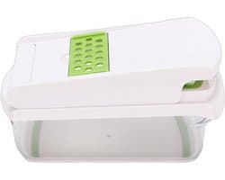 Voedselhakselaar Groentesnijder - Keukenmachine Hakker - Snel Maaltijden Maken - 18 Delige Set - 24 x 12.5 cm - Transparant
