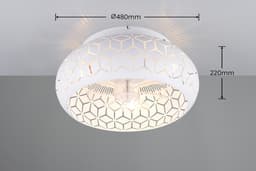 Fantiluxe - Kasper - Plafondventilator met verlichting - Wit - Ø50cm - Afstandsbediening - Met lamp - Plafond ventilator - Slaapkamer — thumbnail 2