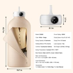 Innovastore Draagbare wasdroger - Elektrische wasdroger- Wasdroger - Multifunctionele Droger - Wasdroger - Compacte Wasdroger — thumbnail 5