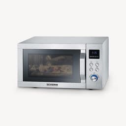 Magnetron met grill - Heteluchtoven combi - Eten bereiden - 3-in-1 functie - 23 Liter - Zilver — thumbnail 4