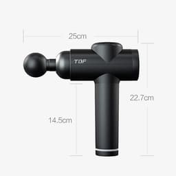 Spier Massagepistool - Fascia Gun - Herstel Bevorderen - 6 Instelbare Snelheden - 6 Massagekoppen - Grijs — thumbnail 3