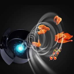 Kleine Airfryer - Hetelucht Friteuse - Gezond Frituren - Ruimtebesparend Design - 25 Liter - Blauw — thumbnail 2