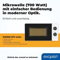 Magnetron - Oven Verwarming - Snel opwarmen - Ontdooifunctie - 20 Liter - Wit — thumbnail 3