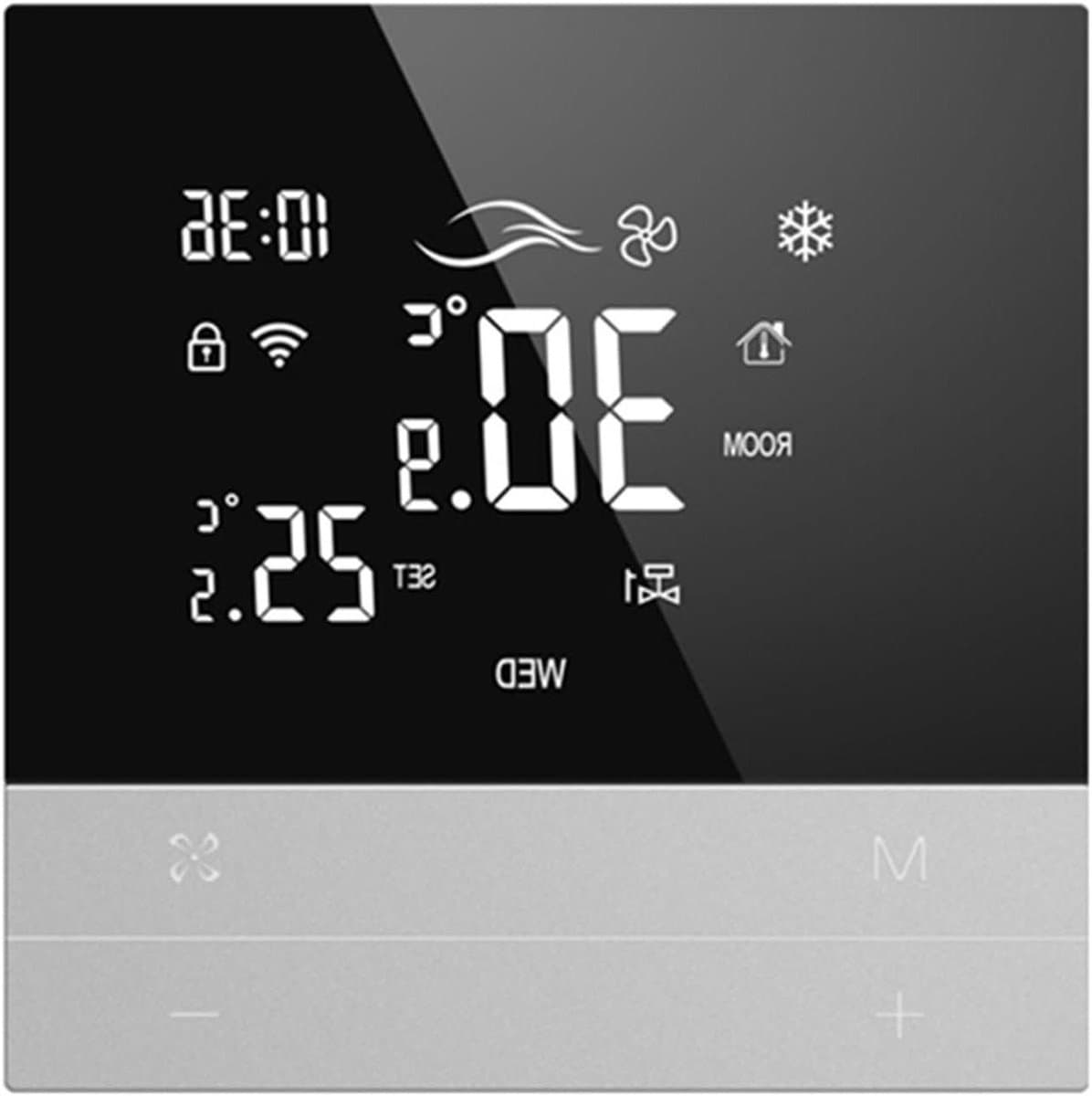 Slimme Thermostaat - Temperatuurregelaar Wifi - Comfort Verhogend - App en Spraakbesturing - 5-35 Gradenset - Wit — afbeelding 1