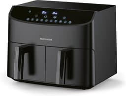 Heteluchtfriteuse Dubbele Kamer - Airfryer met 2 Lades - Gezond Koken - Smart Finish Synchronisatie - 7 Liter - Zwart — thumbnail 3