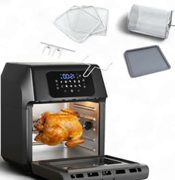 Heteluchtfriteuse - Airfryer XXL - Gezond Koken - Touchscreen Bediening - 12 Liter - Zilver — thumbnail 1