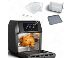 Heteluchtfriteuse - Airfryer XXL - Gezond Koken - Touchscreen Bediening - 12 Liter - Zilver