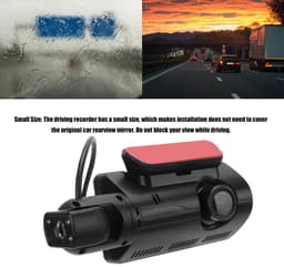 SPHProducts - mini dashcam - voor- en achtercamera - 170° kijkhoek - 3 inch display - nachtzichtfunctie - loop recording - HD kwaliteit - geschikt voor... — thumbnail 3