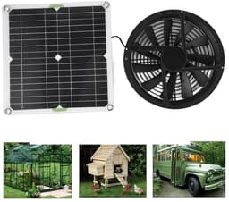 aladdien - Uitlaatventilator - Zonne-energie ventilator - 100 W - Koeling voor kippenhuis - Geschikt voor kassen en huisdieren - Waterdicht — thumbnail 4