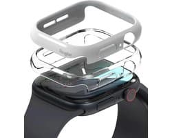 Ringke Slim Hoesje (2-Pack) Geschikt voor Apple Watch 11/10 series 42MM - Bumper Case - Lichtgewicht - Transparant & Licht Grijs