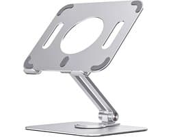 DrPhone TabGrip - Tablet Houder - Tablets Van 5 Tot 13,9 Inch - 360° Draaibare – Tablet Standaard – Verstelbare Tablet Houder - Zilver